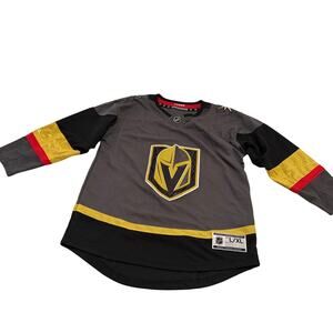 NHL Vegas Golden Knights VGK Kids Jersey sz Large black & gold hockey games